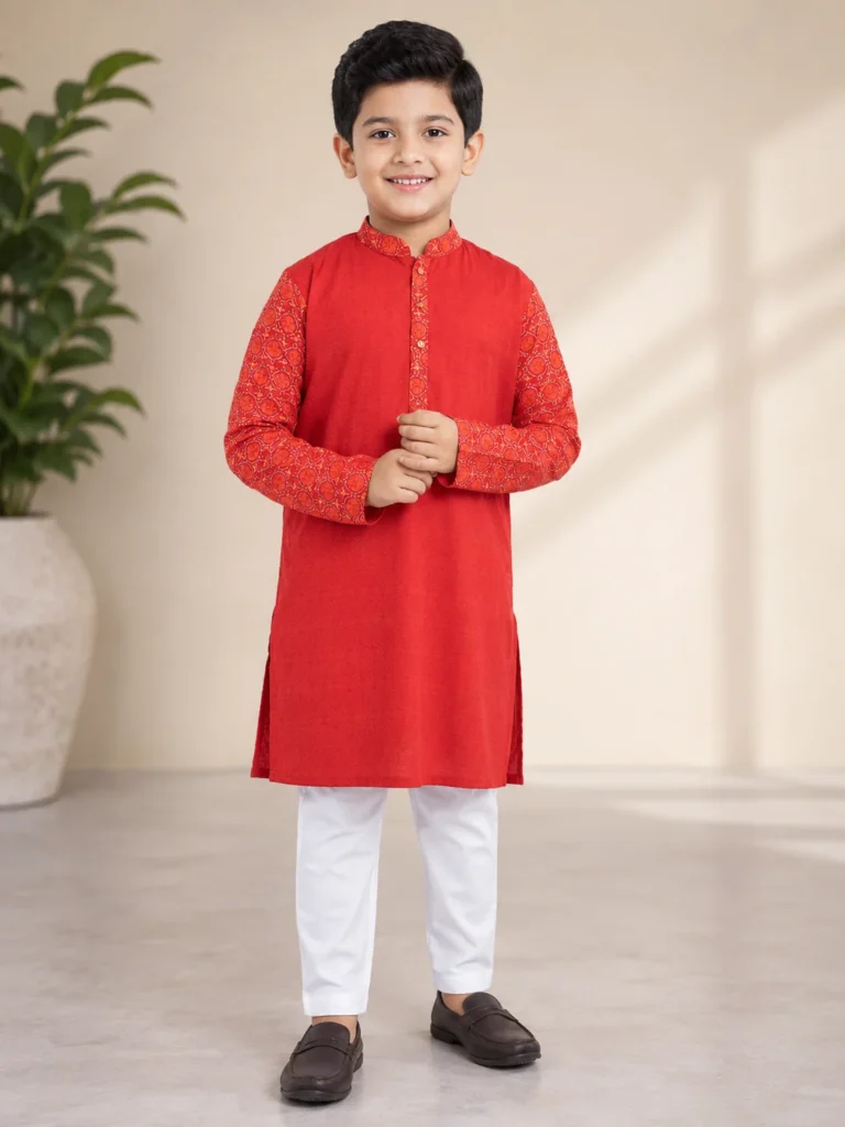 Premium Kids Cotton Panjabi for Boys | Eid & Festive Wear
