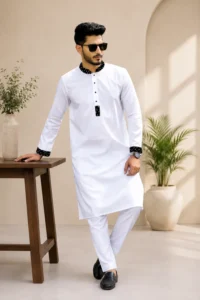 White with Black Contrast