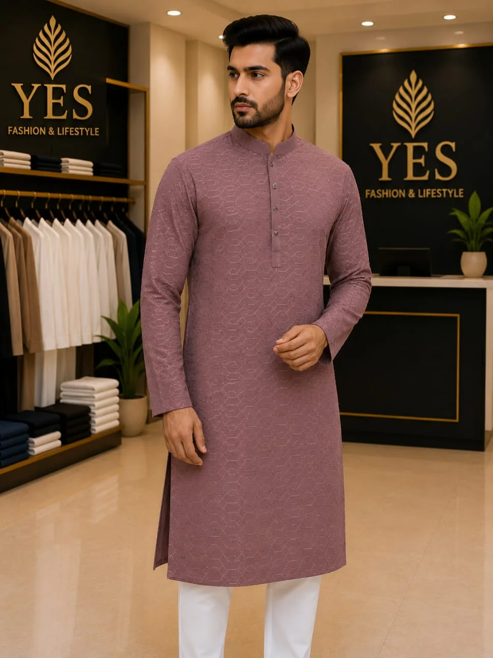 Men's Casual Panjabi – Premium Textured Cotton Punjabi - Image 5