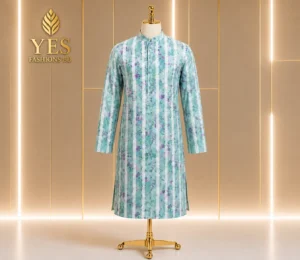 Men's Floral Printed Panjabi – Indian Silk Cotton Punjabi Wear