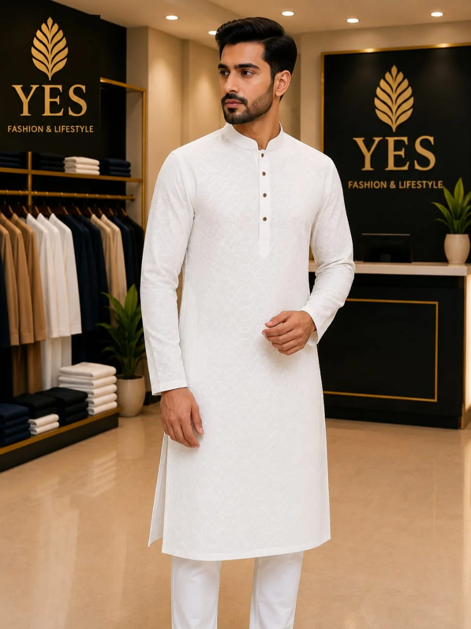 Men's Casual Panjabi – Premium Textured Cotton Punjabi - Image 2