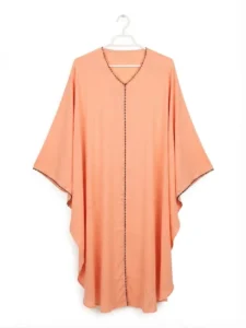 One-Part Simple Karchupi Lace Abaya | Korean Crushed Fabric